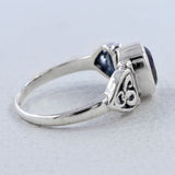 Blue Topaz Silver Rings