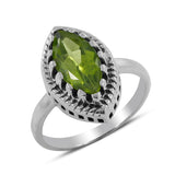 Natural Garnet Silver Ring