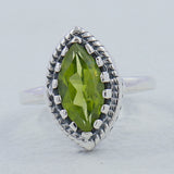 Natural Garnet Silver Ring
