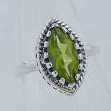 Natural Garnet Silver Ring