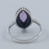 Natural Garnet Silver Ring