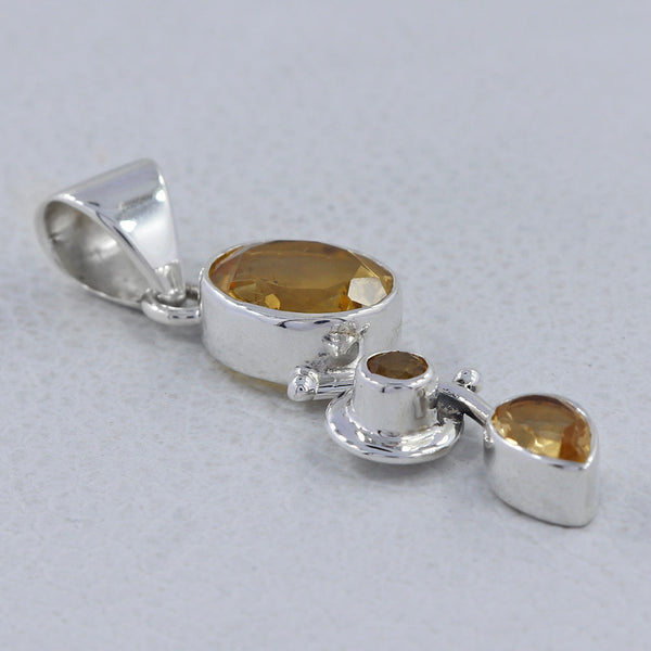925 Sterling Silver Citrine Pendants