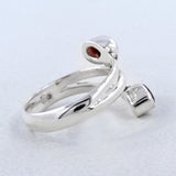 Natural Garnet Silver Rings
