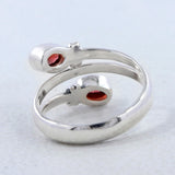 Natural Garnet Silver Rings