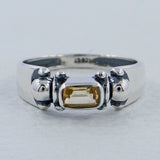 Garnet Gemstone Silver Ring