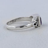 Natural Rainbow Moonstone Silver Rings
