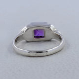 Natural Rainbow Moonstone Silver Rings