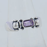Garnet Gemstone Silver Ring