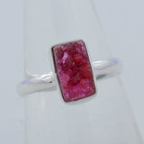 Raw Cobalto Calcite Druzy Silver Rings