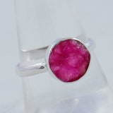 Raw Cobalto Calcite Druzy Silver Rings