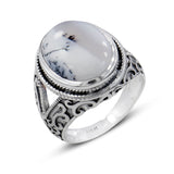 Rainbow Moonstone Silver Ring