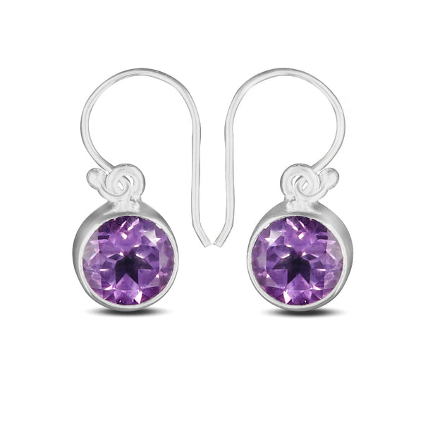 Amethyst Silver Earring