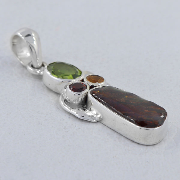 925 Sterling Silver Ammolite Pendants