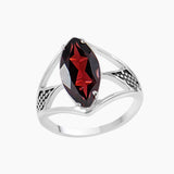 Natural Ruby Silver Rings
