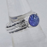 Genuine Larimar Silver Ring