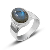 925 Sterling Silver Larimar Ring