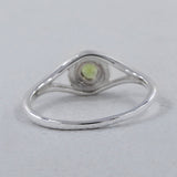Natural Peridot Silver Rings