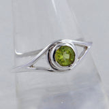Natural Peridot Silver Rings