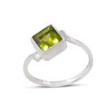 Natural Garnet Silver Rings