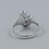 Rainbow Moonstone Sea Horse Designer Rings