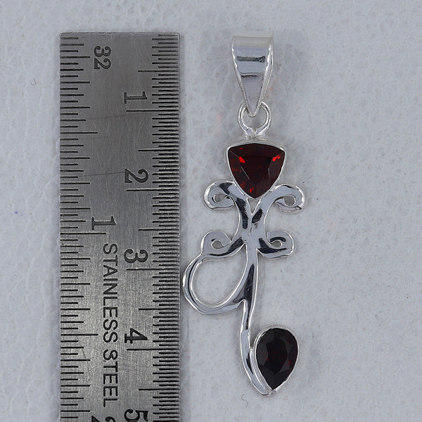 925 Sterling Silver Garnet Pendants