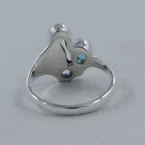 Rainbow Moonstone Sea Horse Designer Rings