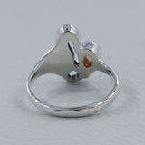Rainbow Moonstone Sea Horse Designer Rings