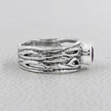 925 Sterling Silver Garnet Rings