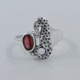 Rainbow Moonstone Sea Horse Designer Rings