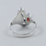 Rainbow Moonstone Sea Horse Designer Rings