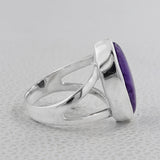 Natural Rainbow Moonstone Silver Rings