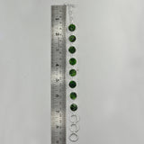 Raw Chrome Diopside Silver Bracelet