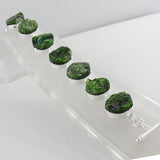 Raw Chrome Diopside Silver Bracelet