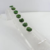 Raw Chrome Diopside Silver Bracelet