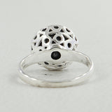 Natural Black Onyx Silver Rings