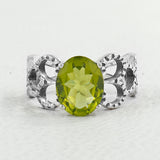 925 Sterling Silver Peridot Ring