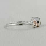 Peridot Birthstone Silver Rings