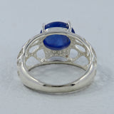 Green Amethyst Silver Ring