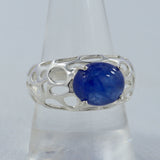 Green Amethyst Silver Ring