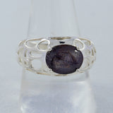 Green Amethyst Silver Ring