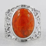 925 Silver Pink Opal Rings