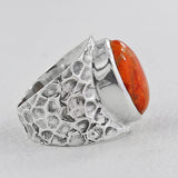 925 Silver Pink Opal Rings