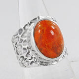 925 Silver Pink Opal Rings