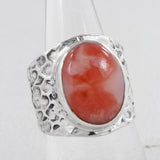 925 Silver Pink Opal Rings
