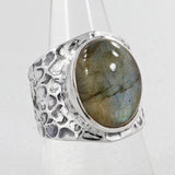 925 Silver Pink Opal Rings