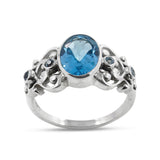 Blue Topaz Silver Ring