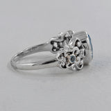 Blue Topaz Silver Ring
