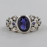 Blue Topaz Silver Ring