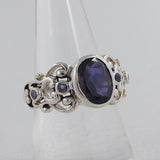 Blue Topaz Silver Ring