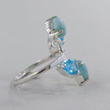 Labradorite & Peridot Silver Rings